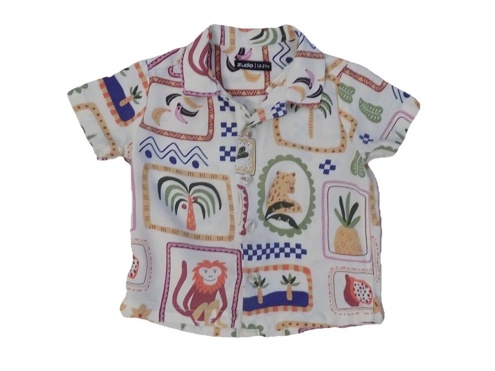 Zudio button front shirt boys size 1.5-2 years